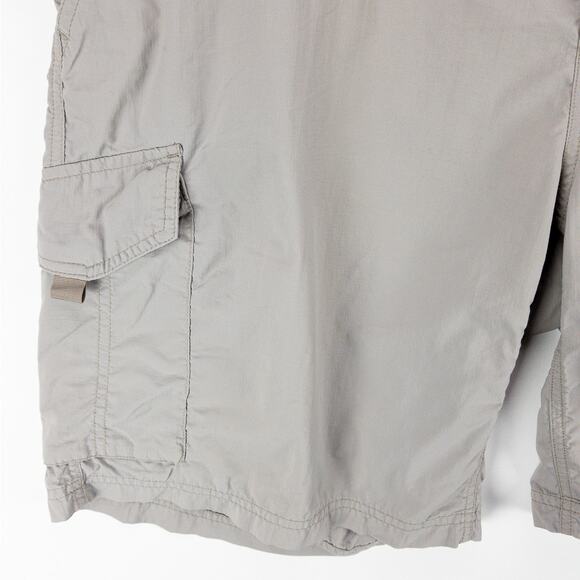 Columbia Cargo Rip-Stop Shorts Men's 38x10 Gray Logo Omni-Shade Nylon - Picture 4 of 10